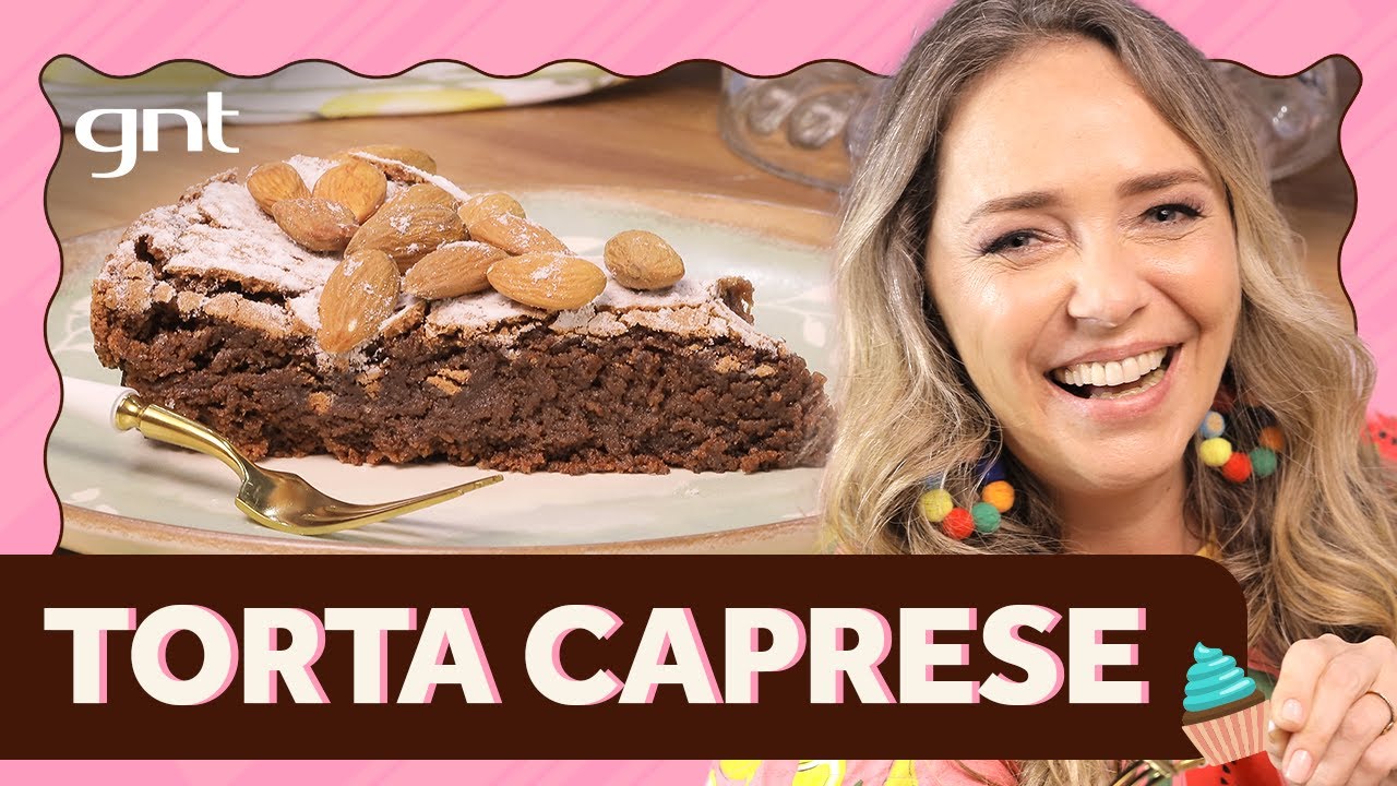 TORTA CAPRESE: bolo italiano de chocolate com amêndoas | Carole Crema | Que Seja Doce