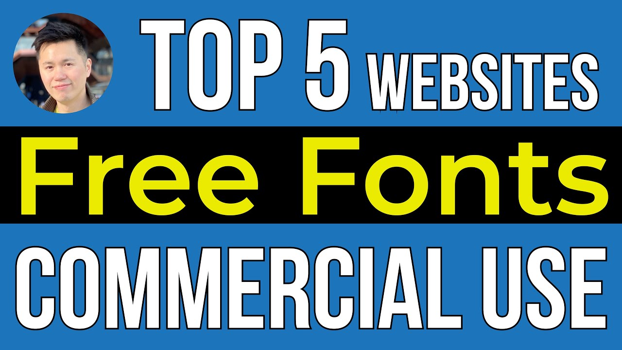 TOP 5 - Free Fonts For Commerical Use Websites For Print on Demand