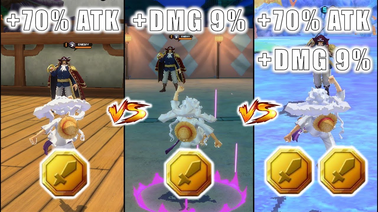 ATK 70% VS Damage 9% Increase - Medal Experiment in One Piece Bounty Rush OPBR