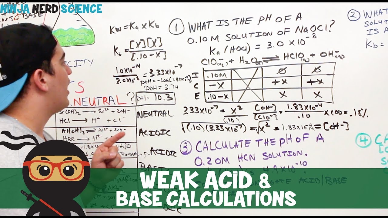 General Chemistry | Weak Acid & Base Calculations