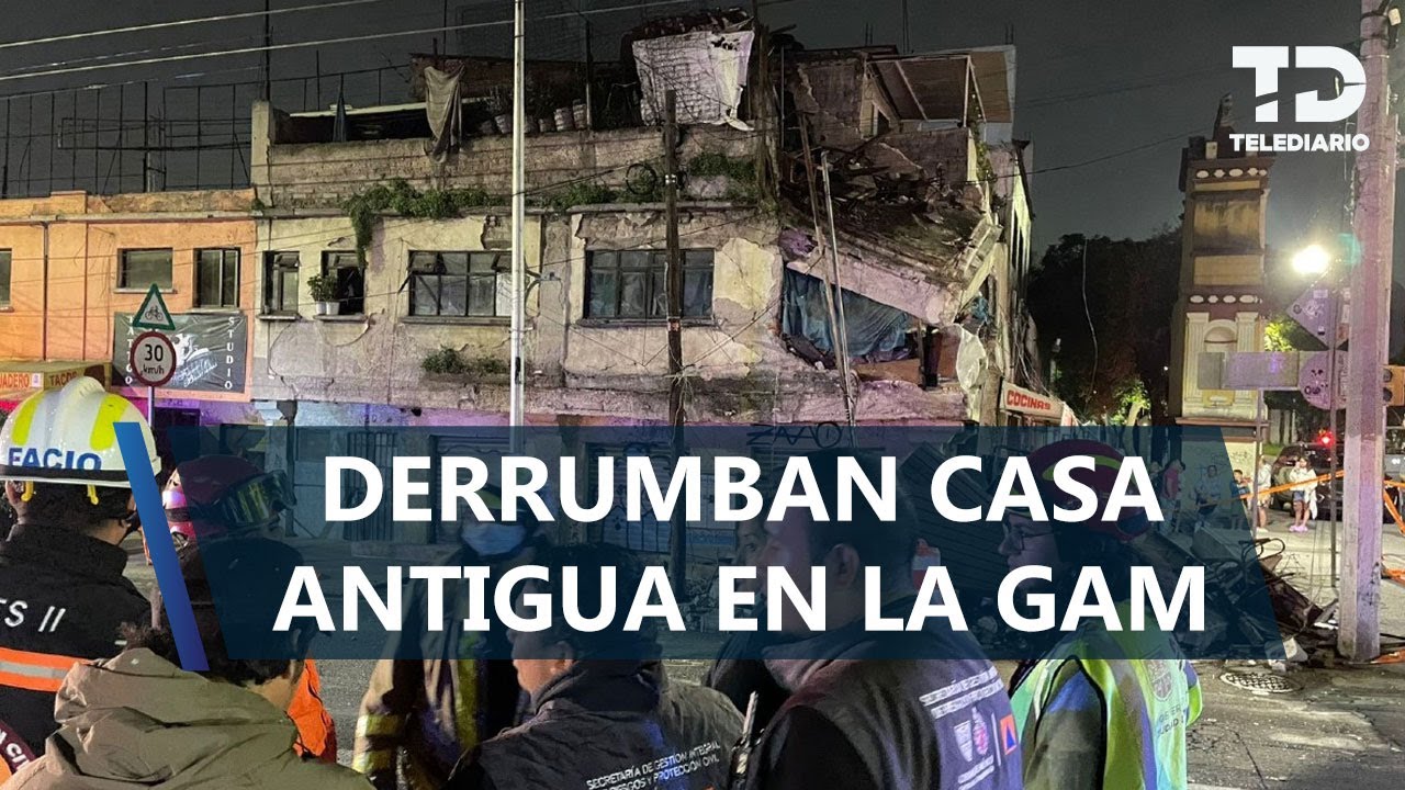 Casona de más de 80 años se derrumba en la GAM; vivienda es demolida por personal de la alcaldía