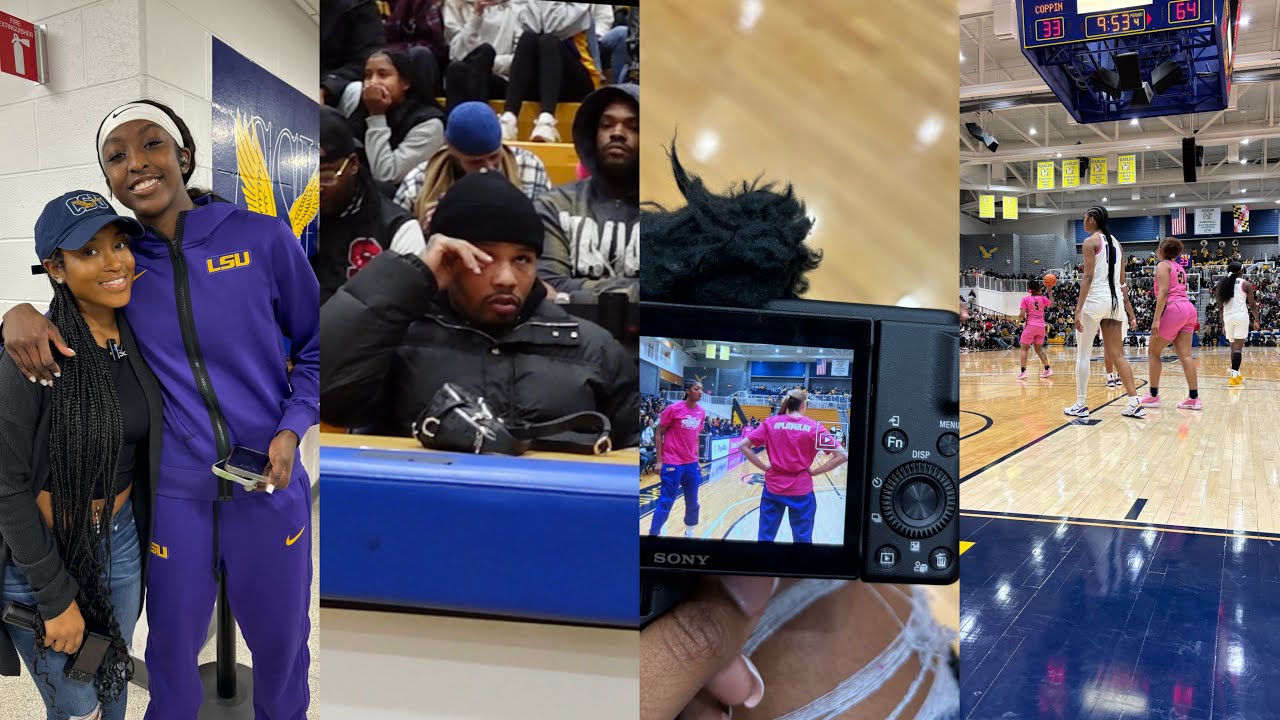 LSU vs Coppin, pics w/ Flaujae & Angel Reese, face to face w/ Gervonta Davis?? | Vlogmas Day 20❄️💛