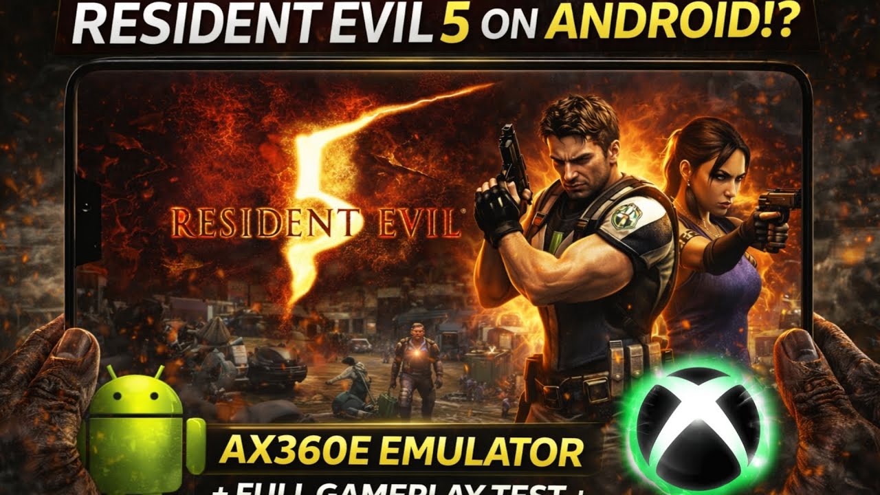 Resident Evil 5 on ANDROID!? 😳 AX360E Emulator Full Gameplay Test