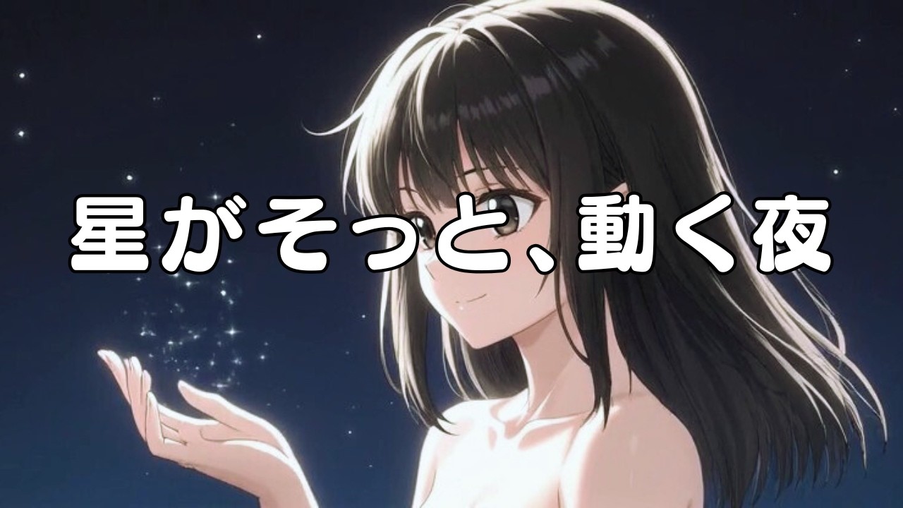 星がそっと、動く夜｜やさしく背中を押す女性ボーカル曲｜Hantack Music