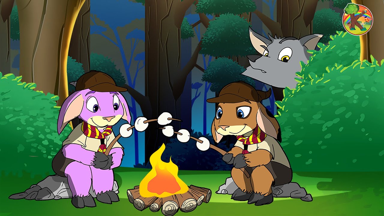 Wolf and Seven Little Goats Scouting Adventure | KONDOSAN English Bedtime Stories for Kids