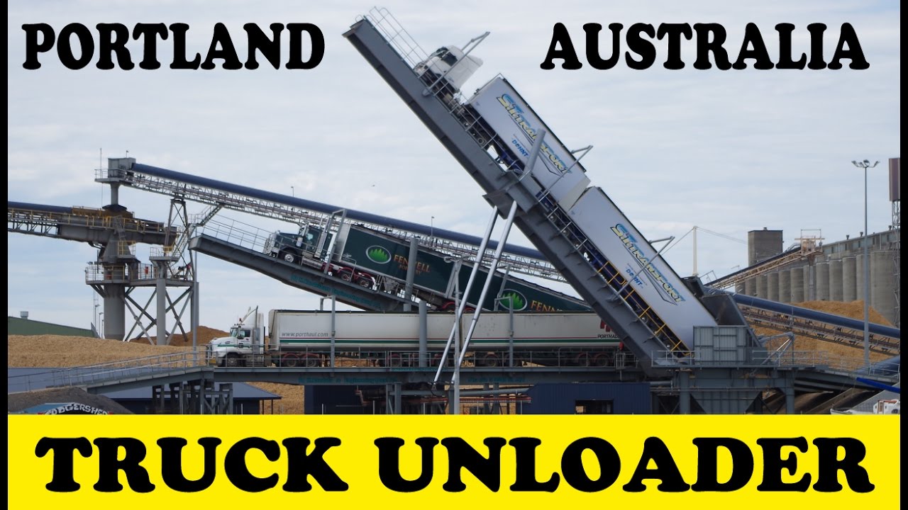 Truck unloader at Portland Vic Australia - Australian Trucks