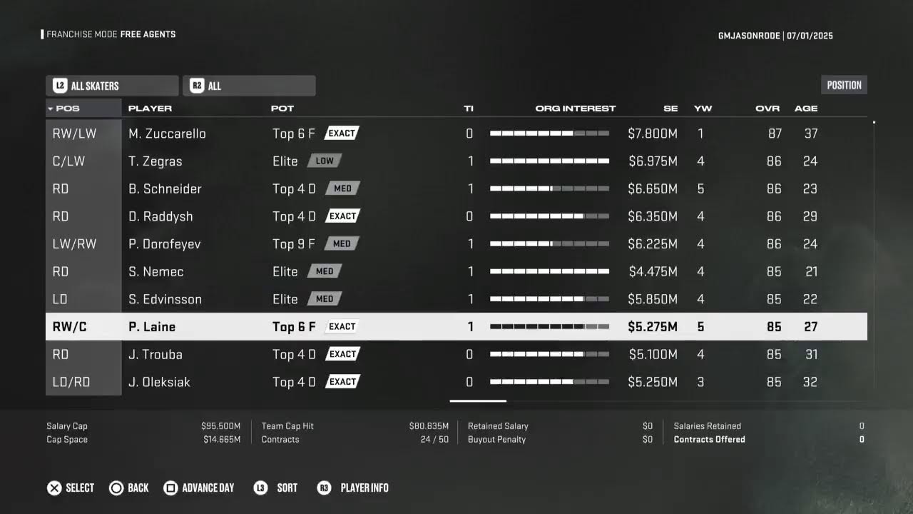 NHL 26 Gameplay Part 1 (Oakland) OffSeason