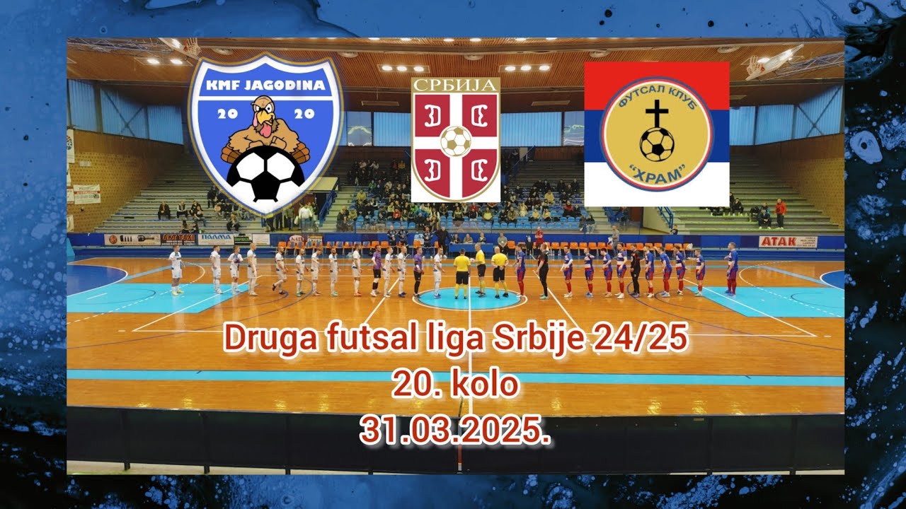 KMF JAGODINA - SFU HRAM BEOGRAD 4:3 (1:1) Druga futsal liga Srbije 24/25 20. kolo