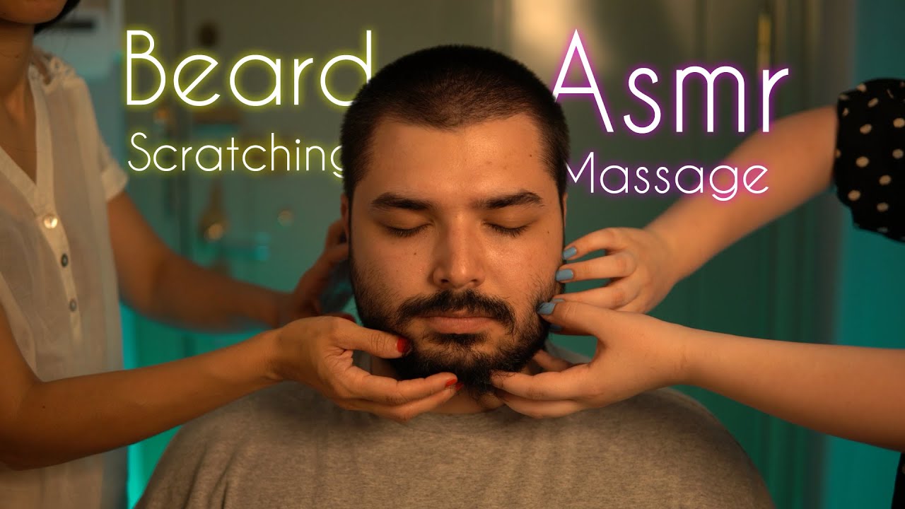 ASMR Beard Scratching and Relaxing Massage with Gentle Touches