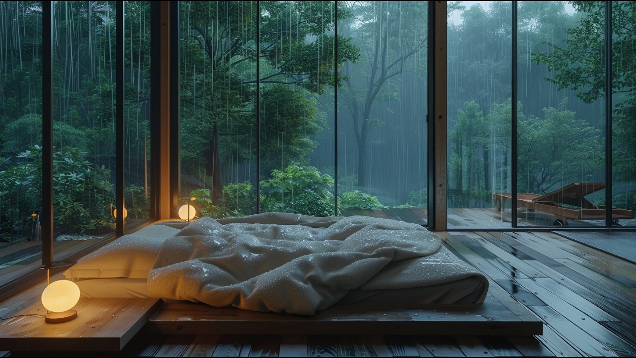 Rain Sounds & Soft Piano Music - Relaxing Sleep Music for Deep Sleep, Stress Relief | Meditation