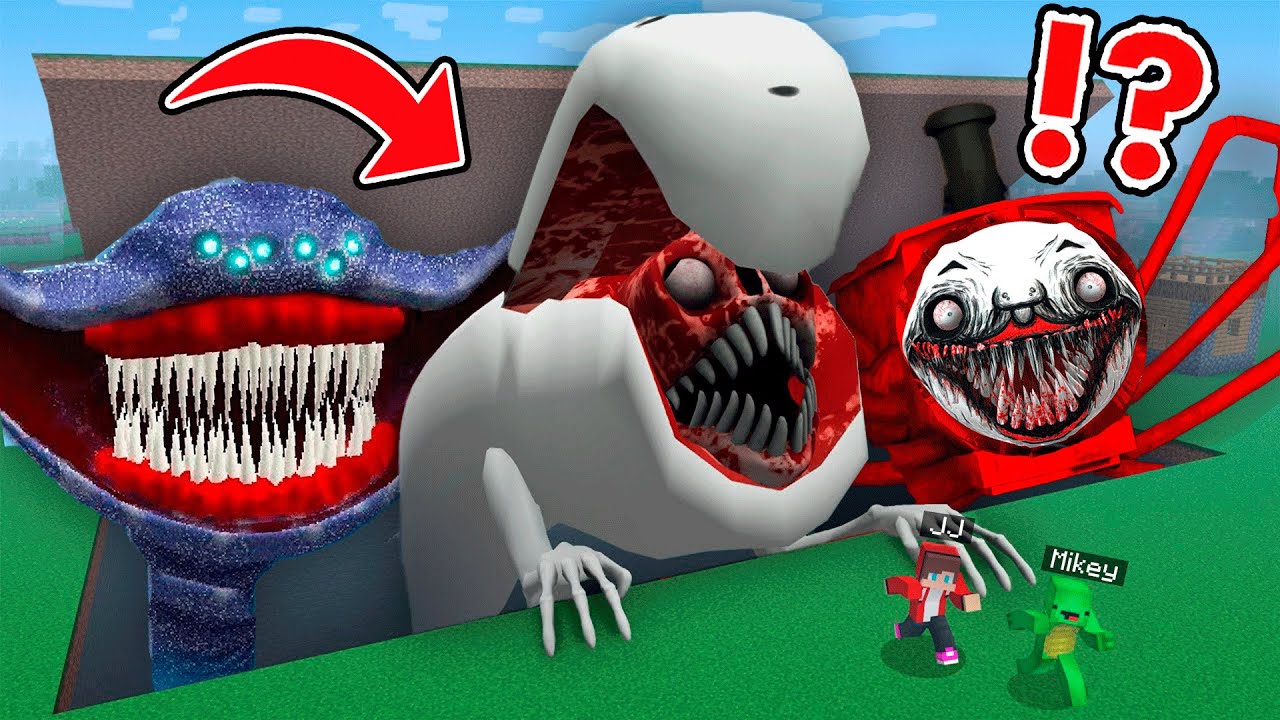 JJ and Mikey Found SCARY GRAVES BRIDGE WORM & EL GRAN MAJA & CHOCHO in Minecraft ?!
