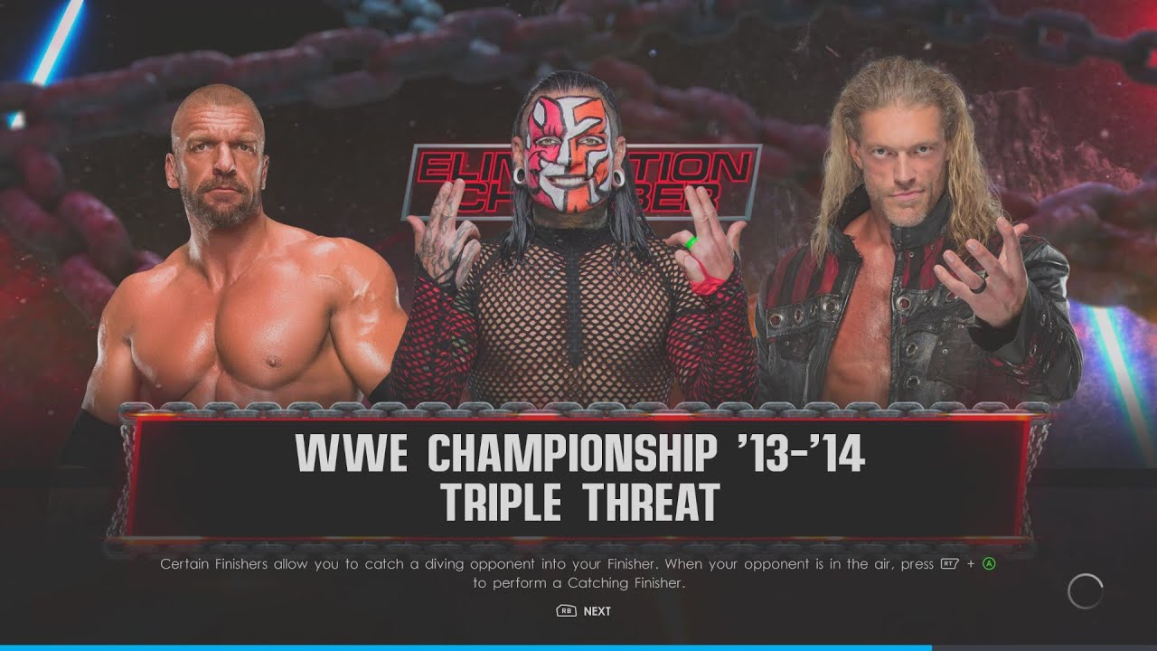 WWE 2K22 EDGE VS TRIPLE H VS JEFF HARDY WWE CHAMPIONSHIP