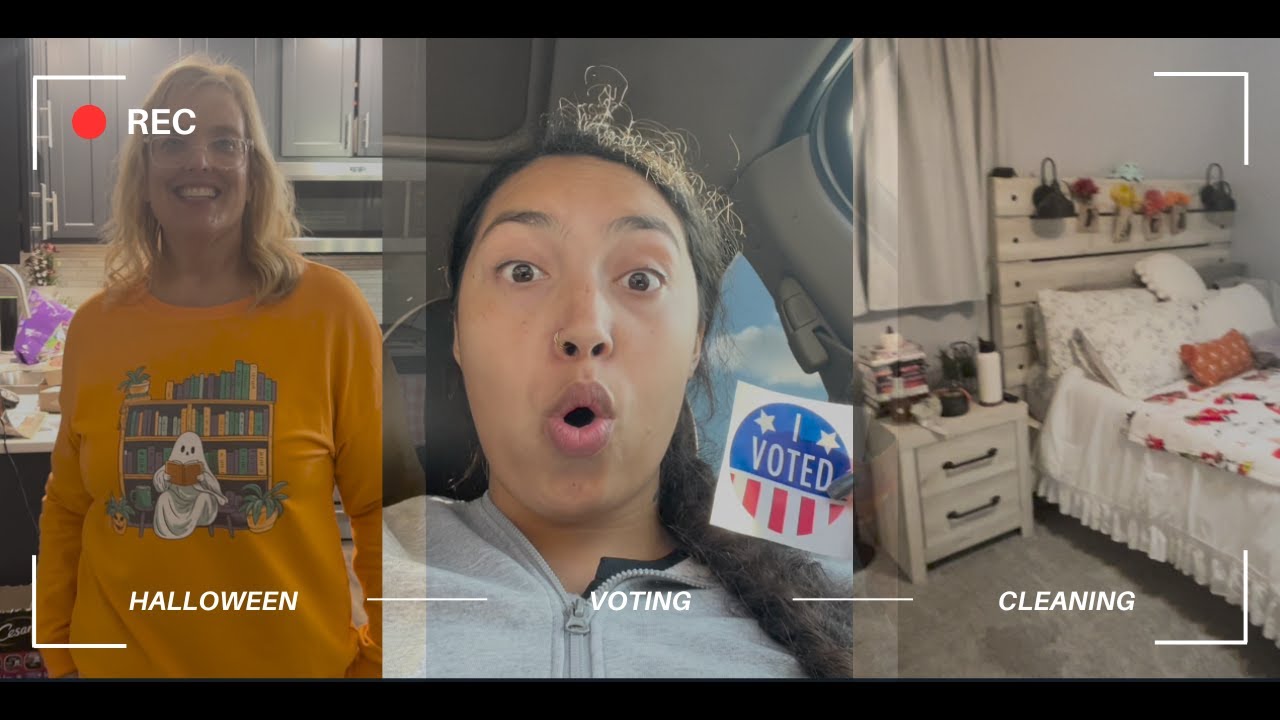 GETTING MY LIFE TOGETHER: Deep cleaning my room, Voting, & Halloween