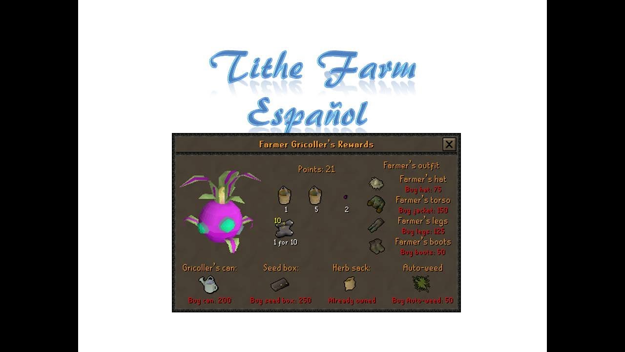 Tithe Farm Minigame OSRS Español