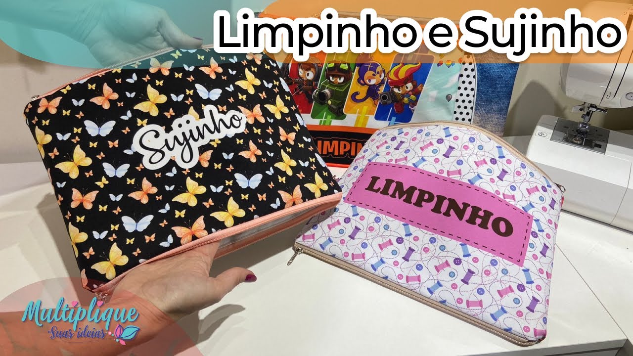 Como fazer um organizador de mala - Limpinho e Sujinho - Costura Criativa DIY