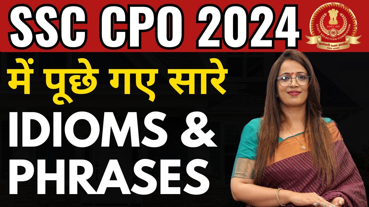 Idioms & Phrases asked in SSC CPO 2024 | Vocabulary | English With Rani Ma'am