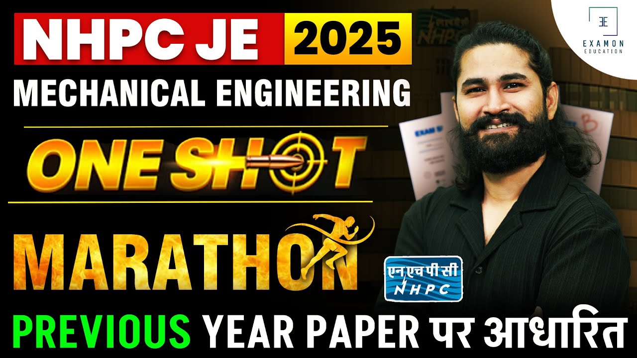 NHPC JE Mechanical Marathon | NHPC JE Mechanical Engineering One Shot PYQ | Shivam Sir