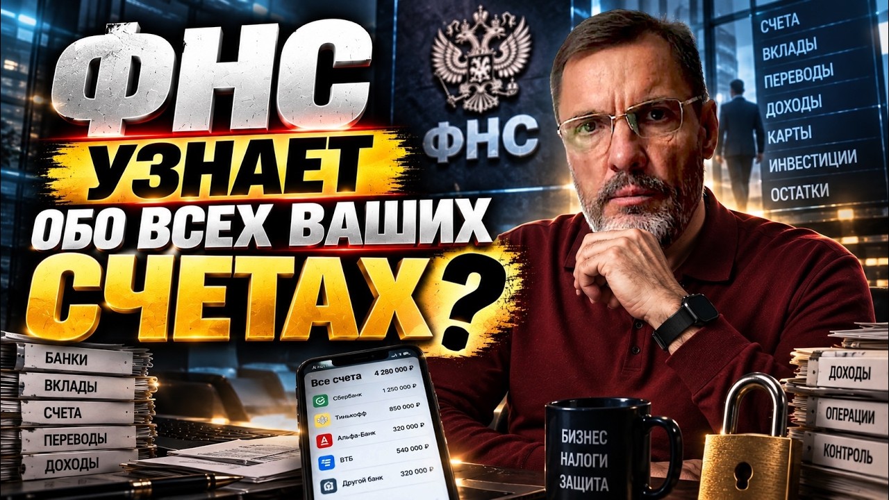 ЦИФРОВОЕ РАБСТВО: Налоговая получит всю информацию по вашим вкладам и счетам