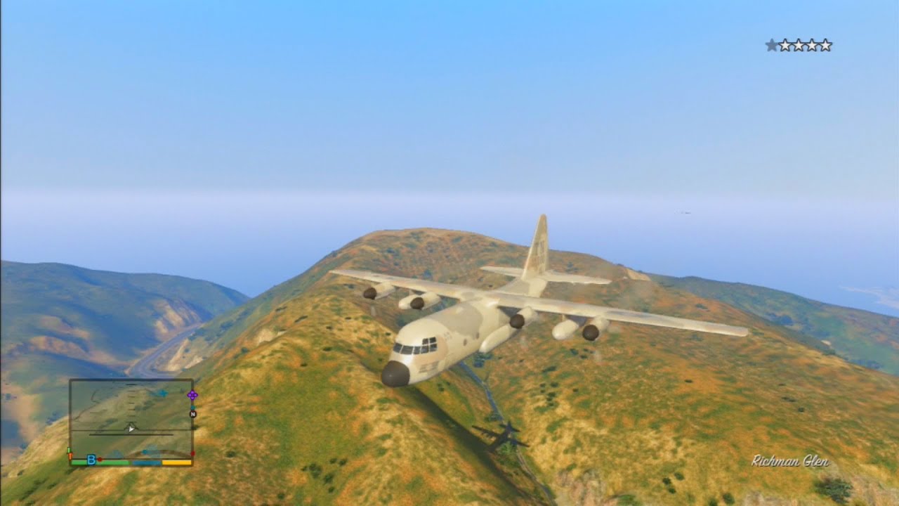 Grand Theft Auto V: как угнать военный самолёт C-130 Titan