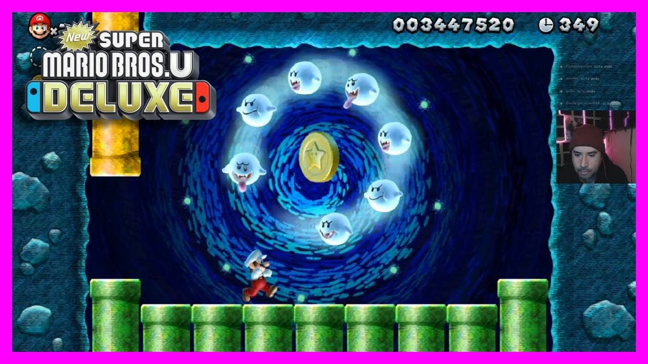 🔥 New Super Mario Bros. U Deluxe NIVEL : UNA CIENAGA DE IMPRESION las 3 monedas con MARIO