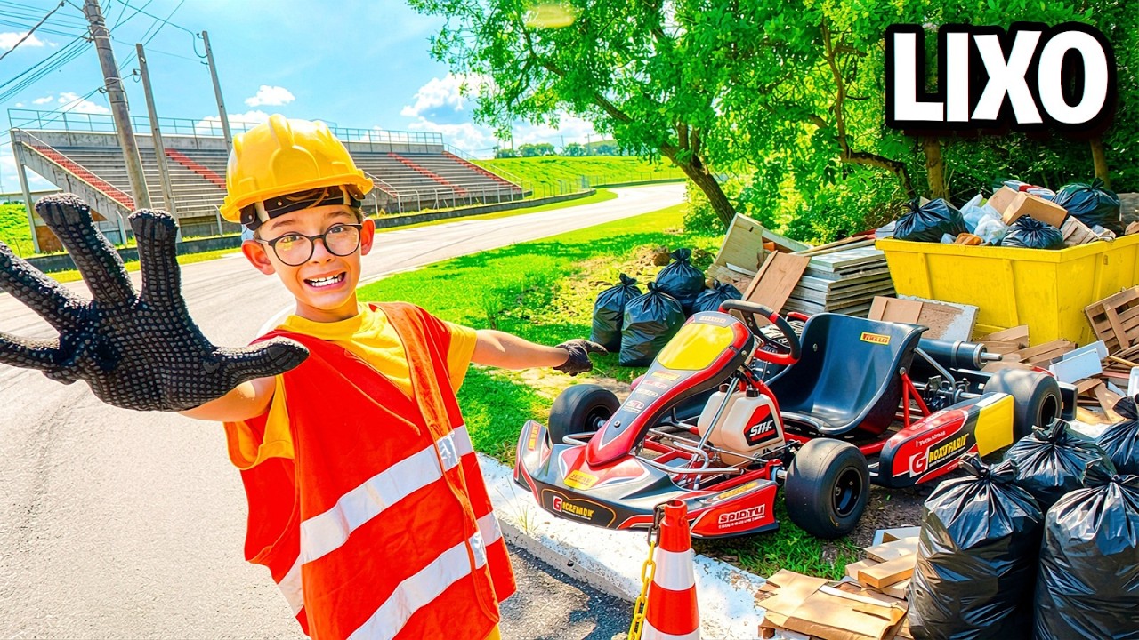 PULAMOS nesse LIXAO na pista de CORRIDA e achamos um CARRO novo (KART)