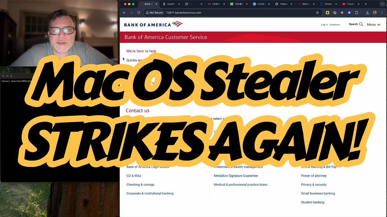 MacOS Stealer Trojan is Back &mdash; This Time via a Bank of America Phishing Site