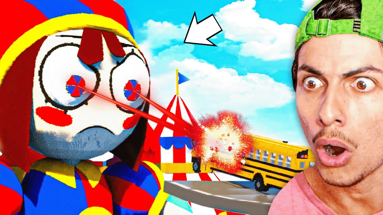 VOITURE vs POMNI THE AMAZING DIGITAL CIRCUS... (c'est incroyable)