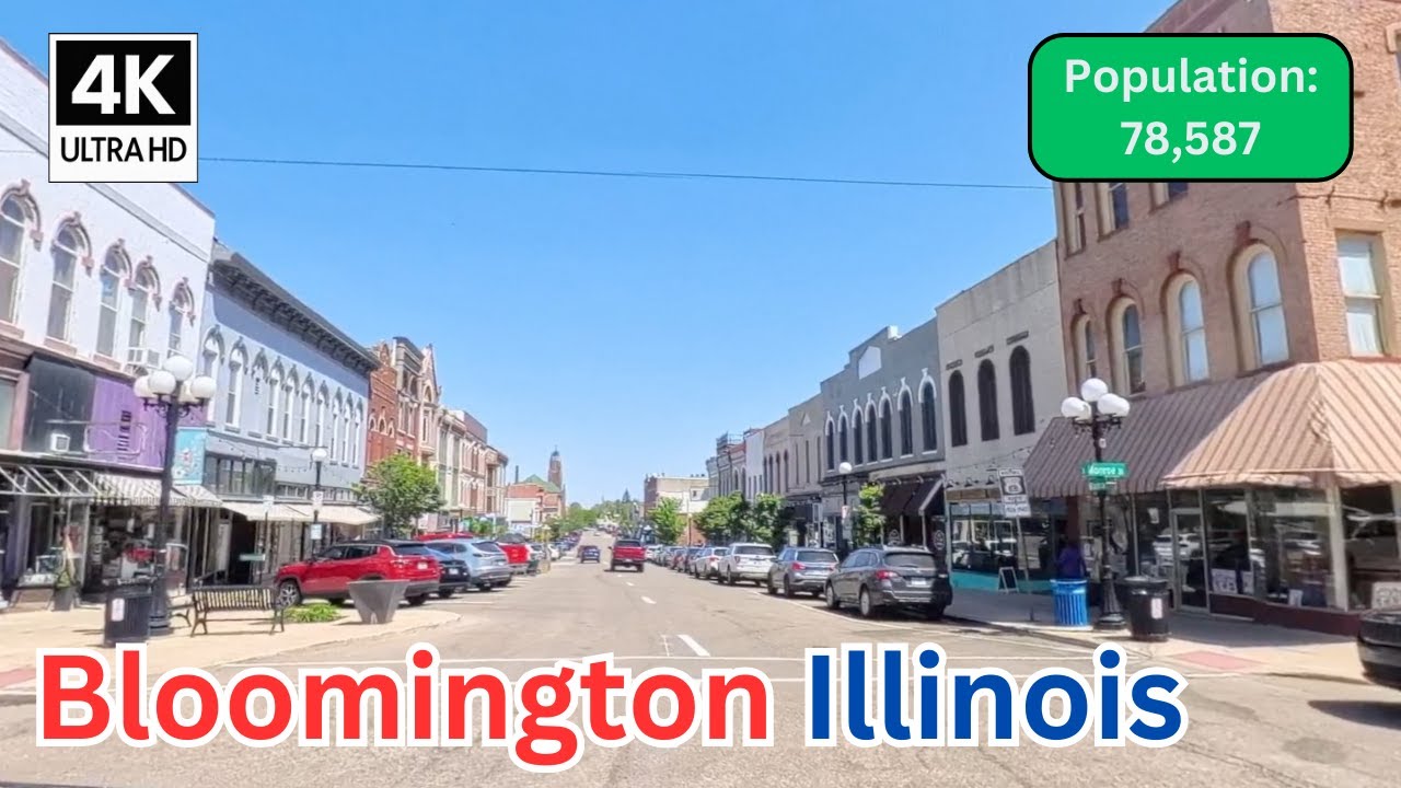 Driving Through Bloomington, Illinois in 4K 🚗 | Scenic City Tour in Central Illinois