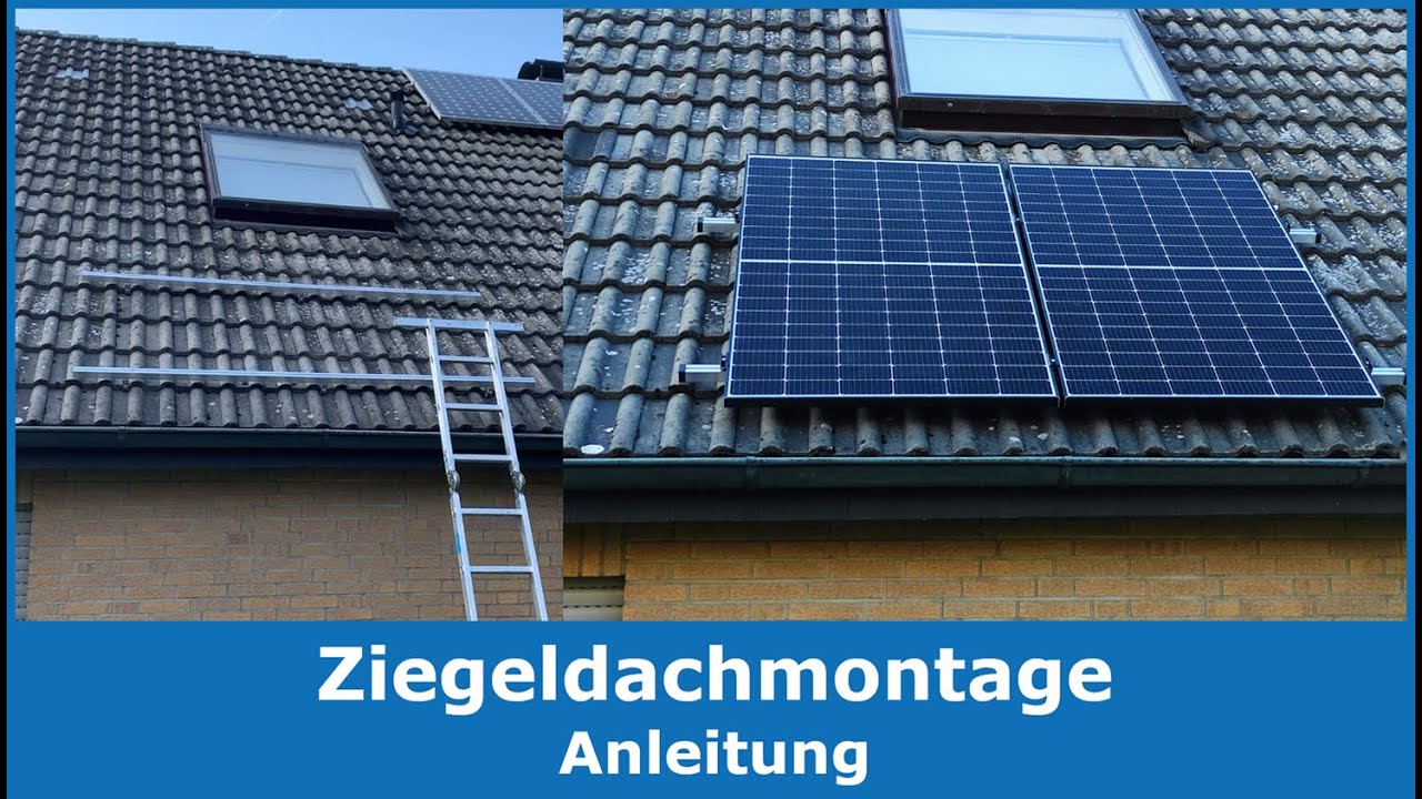 Balkonkraftwerk auf Ziegeldach montieren || Schritt-für-Schritt Anleitung