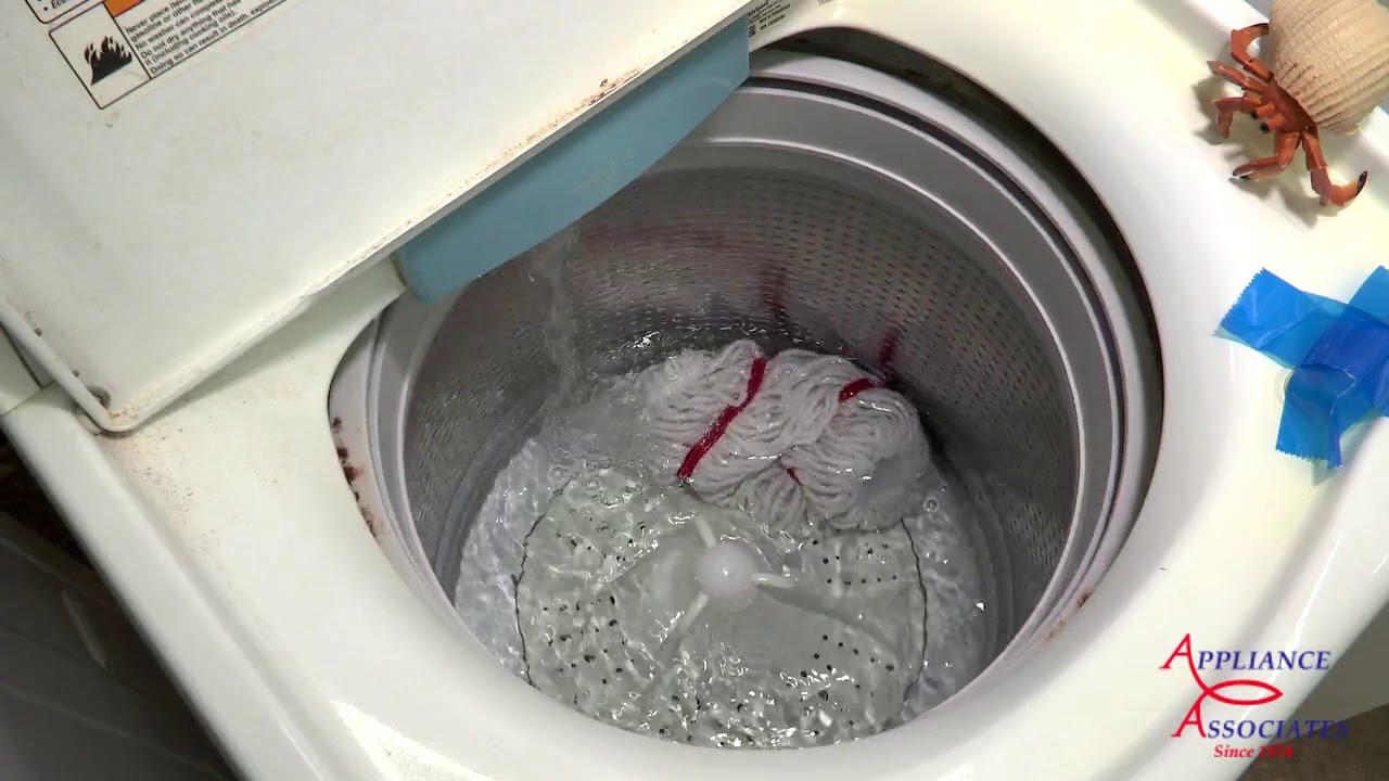 WTW5550XW WHIRLPOOL, MOP HEAD TEST, RINSE CYCLE