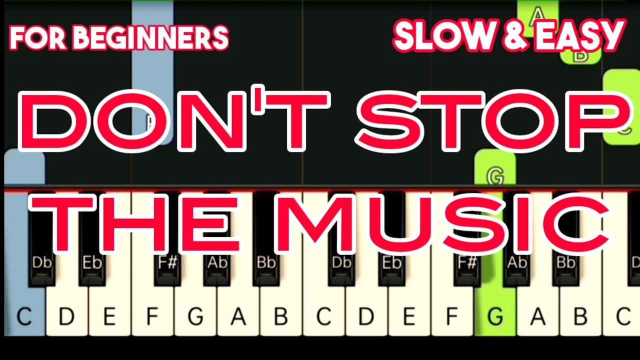 RIHANNA - DON'T STOP THE MUSIC | SLOW & EASY PIANO TUTORIAL