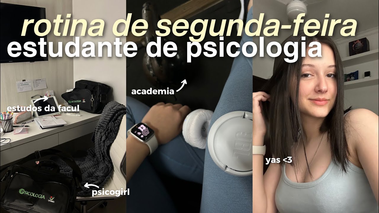 um dia comigo sendo estudante de psicologia | rotina, estudos, academia, faculdade 💻📚🧠👟✨