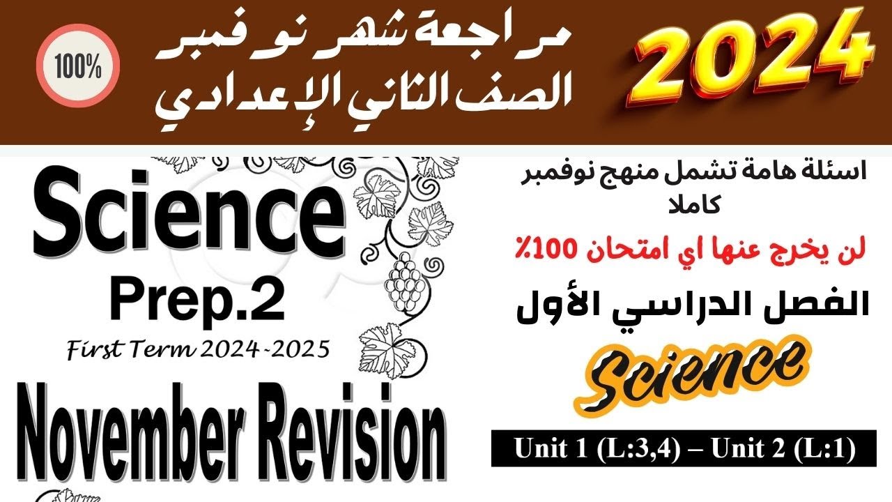 November Revision | Unit 1 (L:3,4) – Unit 2 (L:1) | Prep.2 | Science