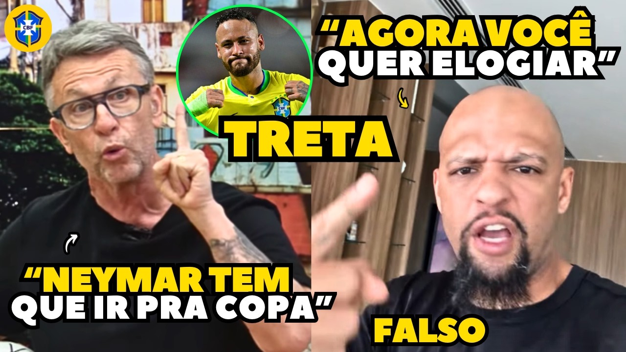 EITA! NETO RASGA ELOGIOS E PEDE NEYMAR NA COPA E FELIPE MELO DETONA O APRESENTADOR!!