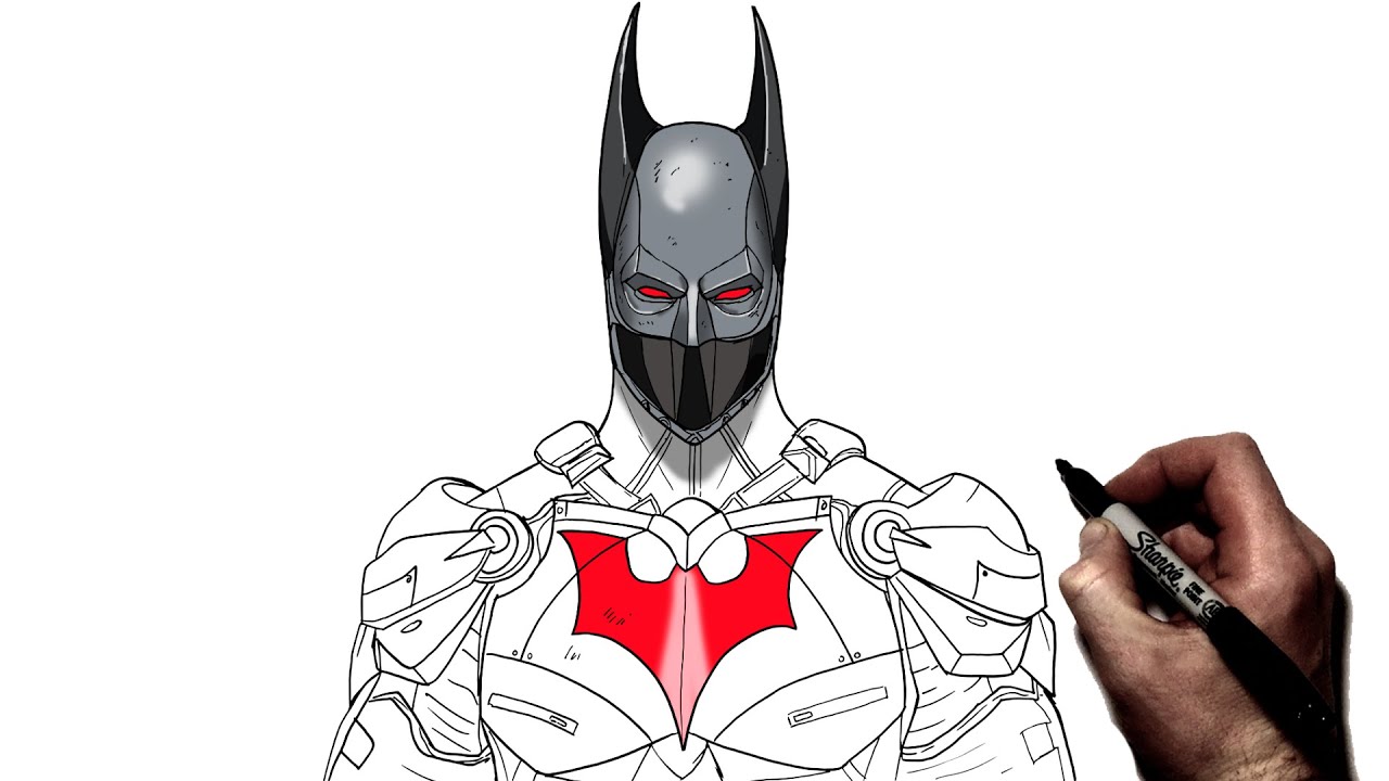 Как нарисовать Бэтмена будущего | Шаг за шагом | DC Arkham Knight