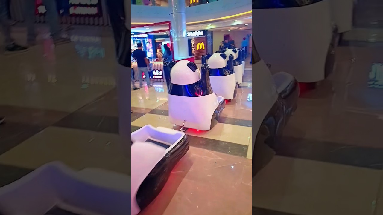 😍😍pranil ne dekhi panda 🐼 wali train #viral #panda #mall #short