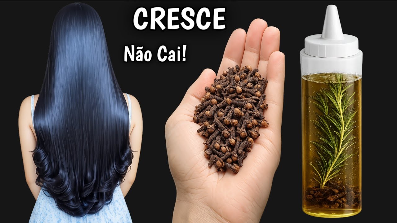 APENAS 2 INGREDIENTES! O CABELO CRESCE MUITO RÁPIDO E NÃO CAI! Melhor receita para crescer cabelo 