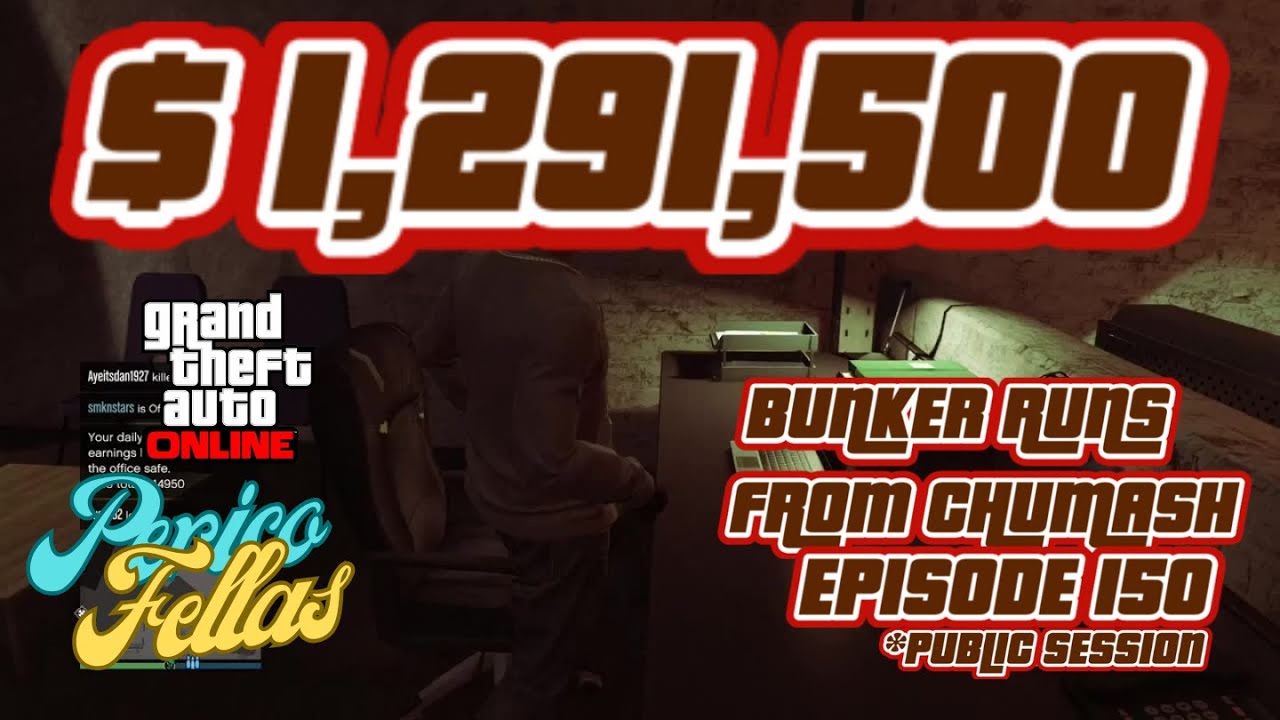 Bunker Runs From Chumash in GTA 5 Episode 150 (public session) *SOLO