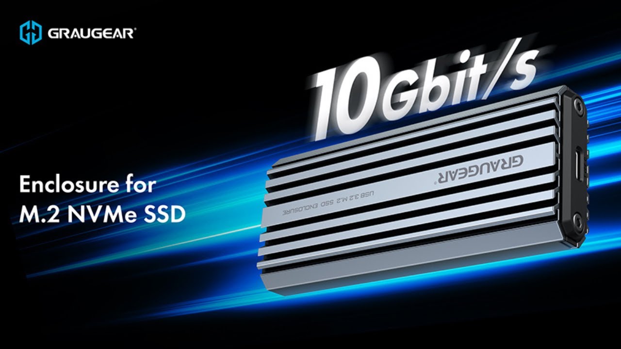 GRAUGEAR | G-M201-AC-10G| USB Type-C &reg; Enclosure for M.2NVMe SSD #graugear