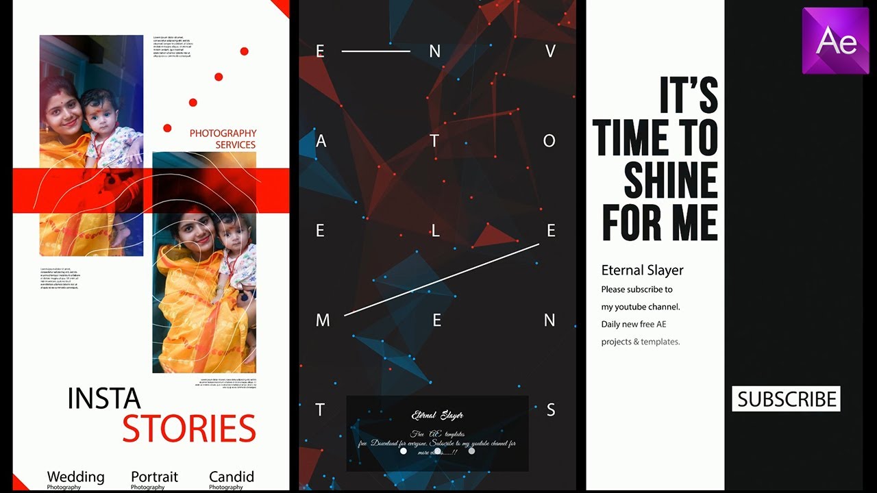 Free - Instagram Stories Slides | Free download After Effects Template