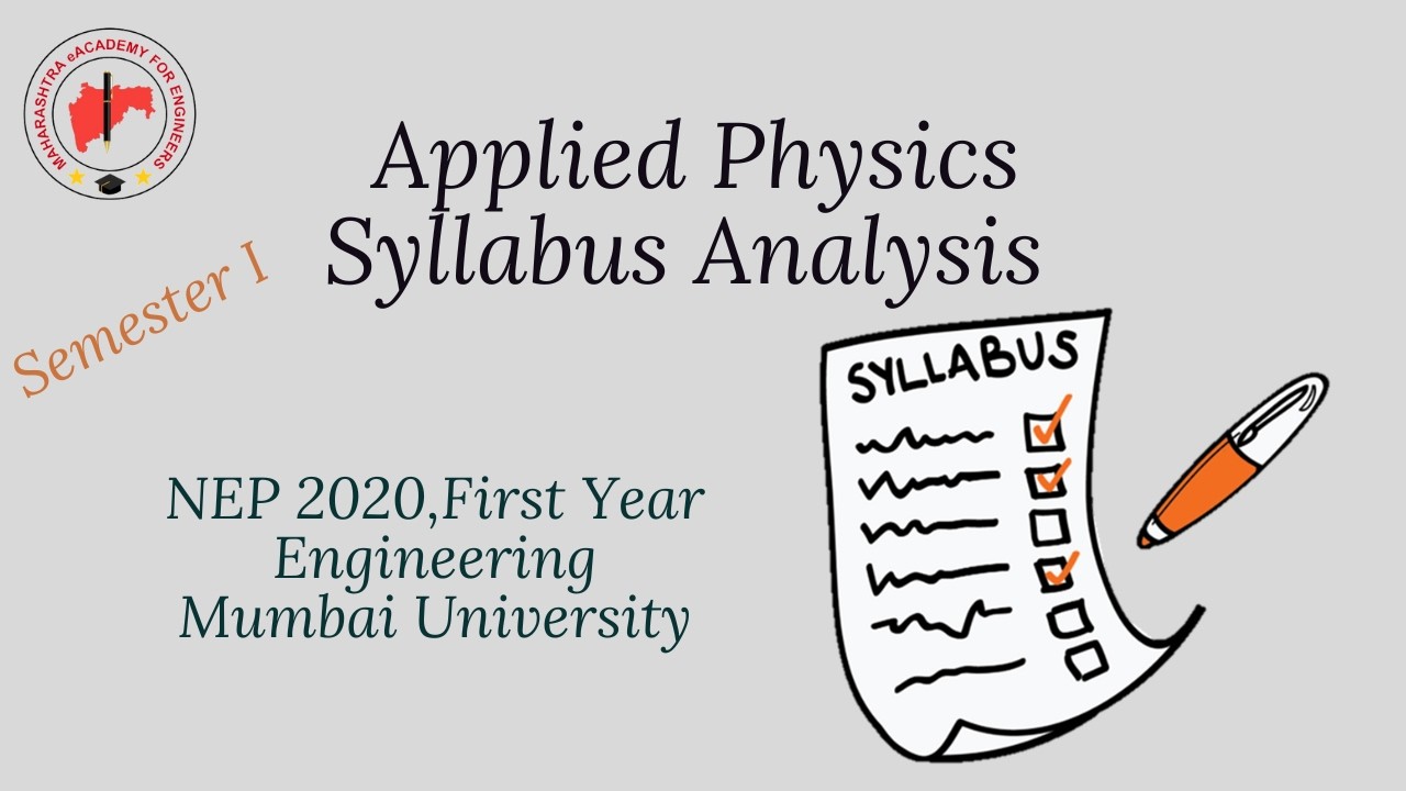 📚 Applied Physics Syllabus 🔍 Full Breakdown for FE Mumbai Univ Engineers 2025