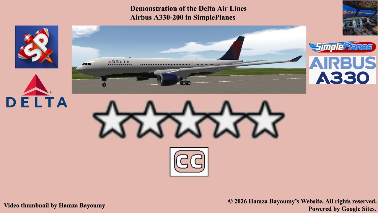 Демонстрация самолета Airbus A330-200 авиакомпании Delta Air Lines в SimplePlanes.