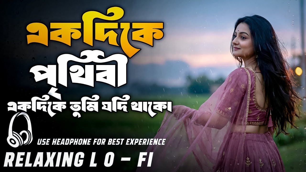 Ekdike Prithibi Ekdike Lofi Song | একদিকে পৃথিবী একদিকে তুমি | Relaxing Music | Bangla Lofi Remix