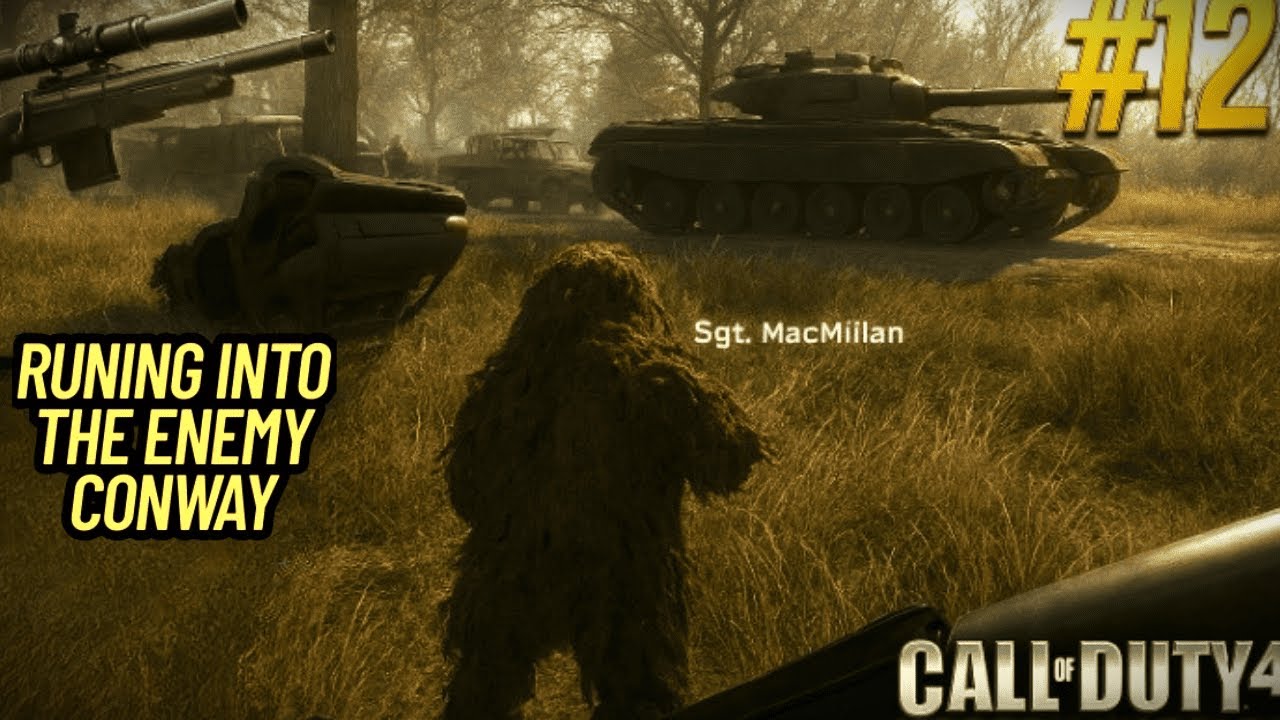 “COD 4 Modern Warfare Ep #12 – Enemy Convoy | All Ghillied Up Part 2”