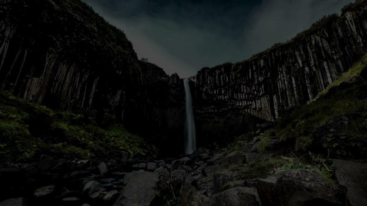 WATERFALL Long and Impressive | #18 Waterfall Dark Minimal Motion Series | Anxiety Relief | 30 min