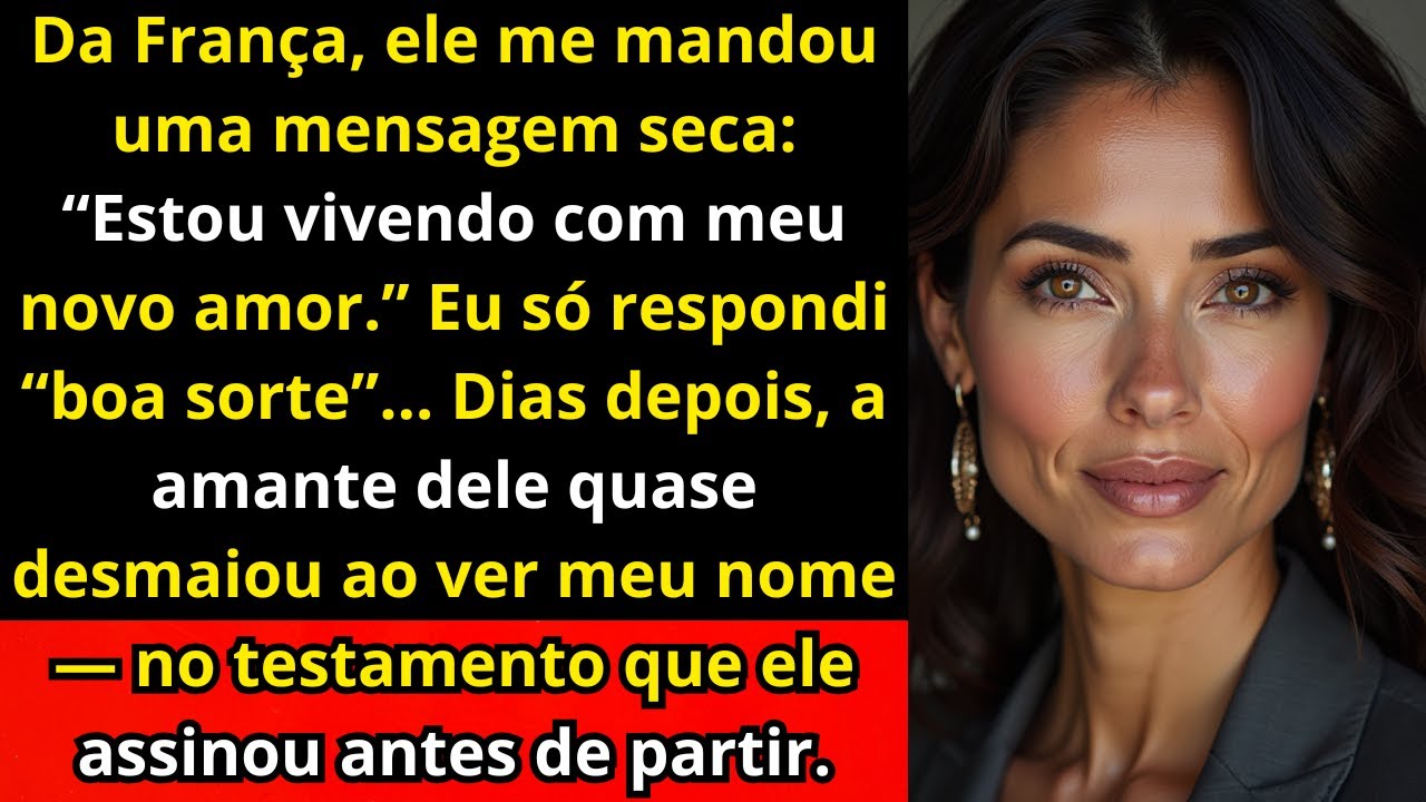 Da França, ele disse: “estou vivendo com meu novo amor” — dias depois, a amante viu meu nome no...