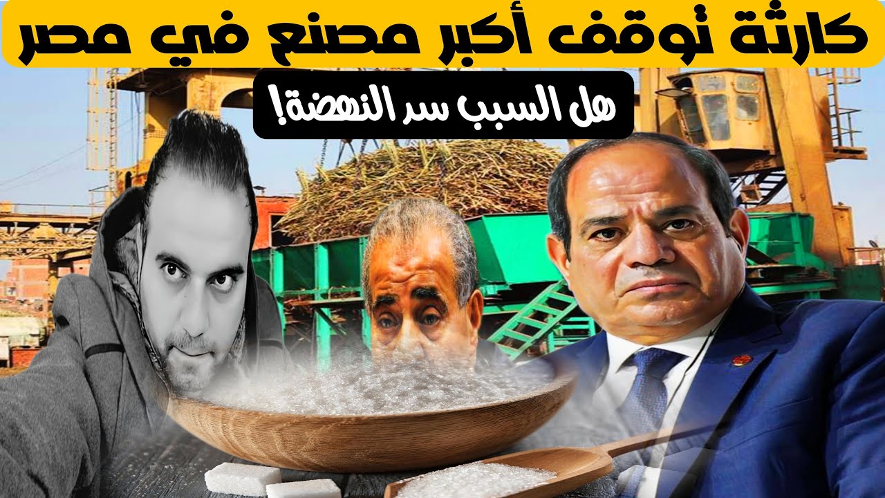 صادم ! توقف أكبر مصنع لإنتاج السكر في مصر والسبب خطير جدا