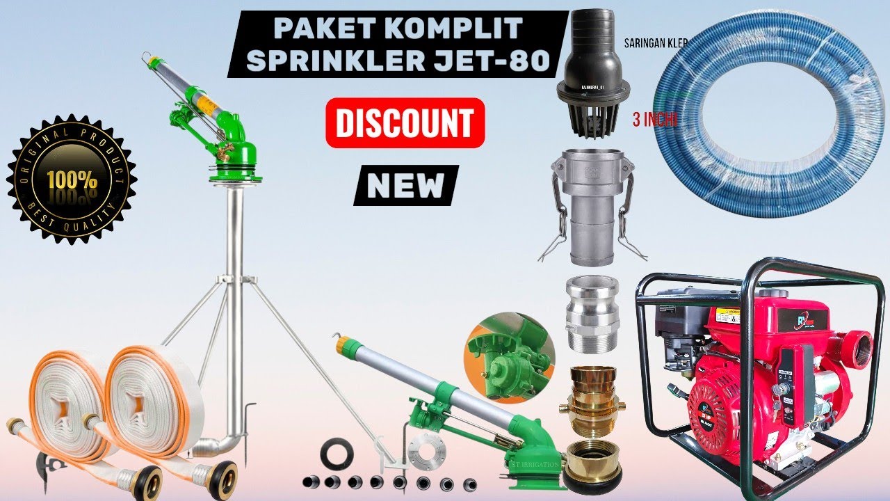 SPRINKLER BIG JET-80 || POMPA PEMADAM YORDAN 25HP ELEKTRIK STARTER || YORDAN PUMP