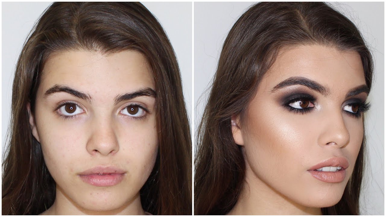 Black Smokey Eye Makeup Tutorial ♡ Jasmine Hand