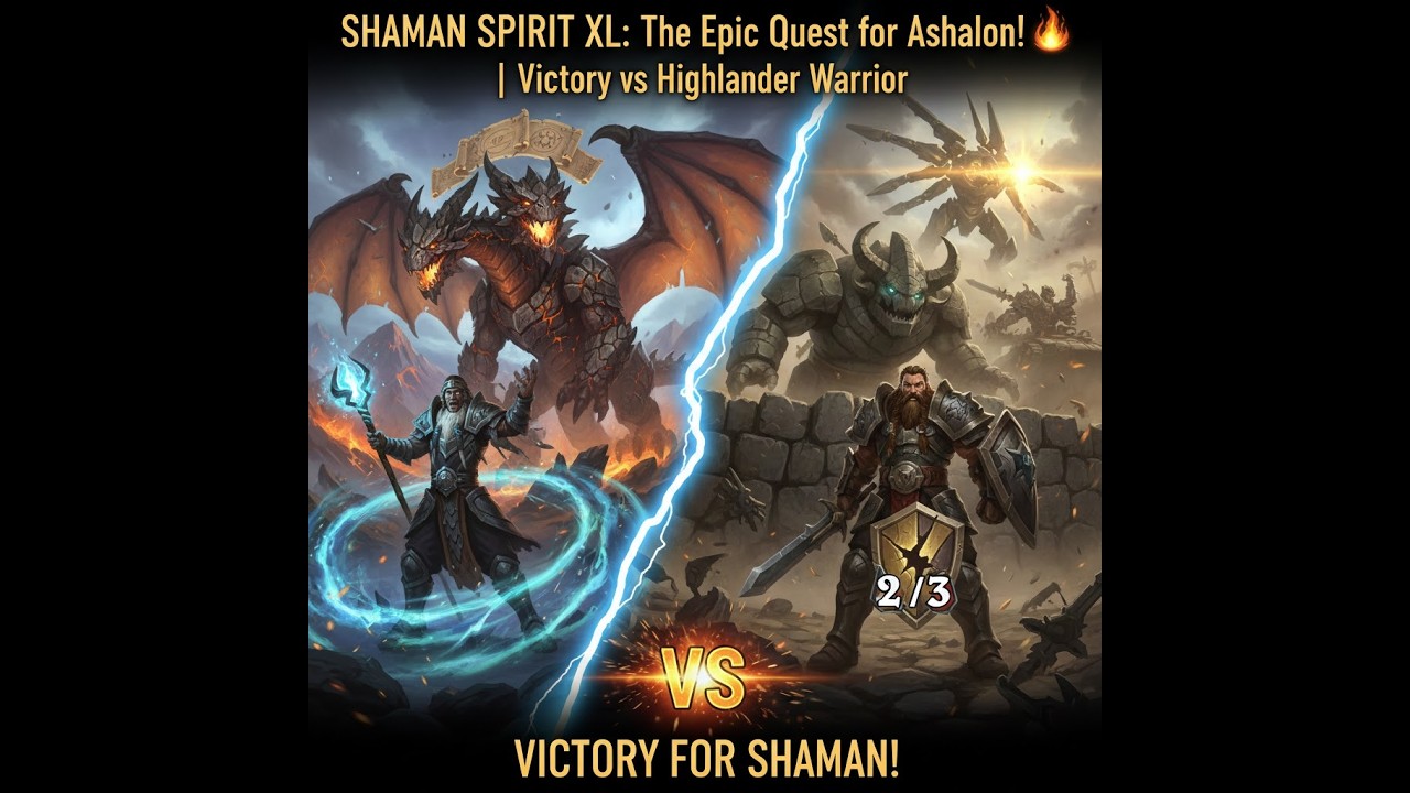 SHAMAN SPIRIT XL: The Epic Quest for Ashalon! 🌋 | Victory vs Highlander Warrior